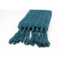 Unisexe hiver chaud poinçon points classiques franges lourd tricoté écharpe (SK169)